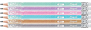 HB Glitter Pencil with Eraser (1 pc)