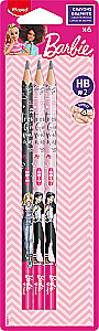 Juodgrafito pieštukas - Barbie, HB (6 vnt.)