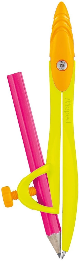Zirkel mit Bleistift - Neon