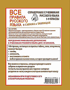 All the Rules of the Russian Language in Charts and Tables. Grades 5 - 9