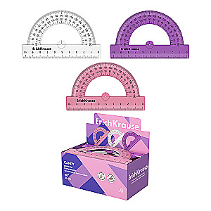 Plastiklineal ErichKrause Candy, 180°/10cm, Assorted