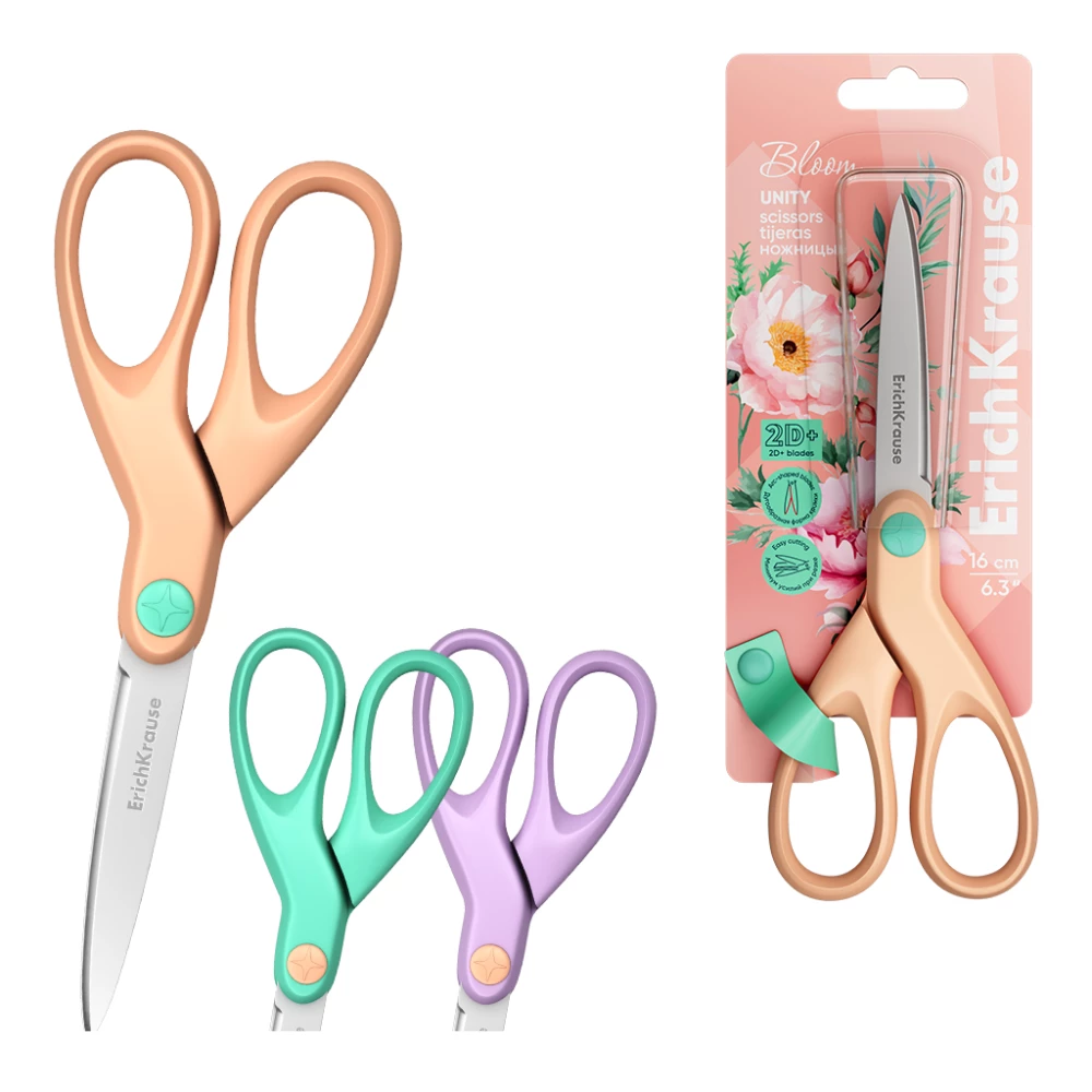 ErichKrause Unity Pastel Bloom Scissors, 16 cm, assortment