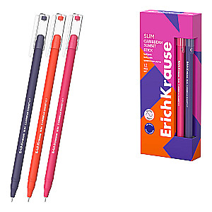 Kugelschreiber ErichKrause Slim Stick Caribbean Sunset 0.7, Tinte blau, sortiert
