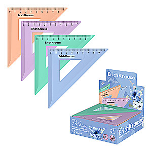Plastikwinkel ErichKrause Pastel Bloom, 45°/9cm, Assortiment