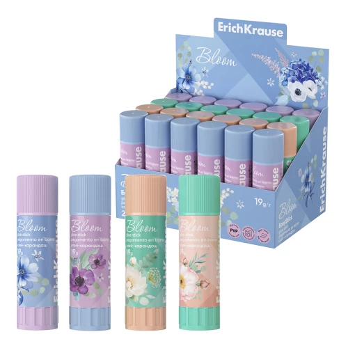 ErichKrause EasyStick Glue Stick Pastel Bloom, 19g, Assorted