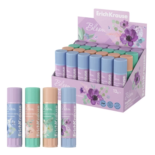 ErichKrause EasyStick Glue Stick Pastel Bloom, 13g, assorted
