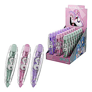 ErichKrause Spin Manga Correction Tape, with automatic applicator locking mechanism, 5mm x 6m, assorted