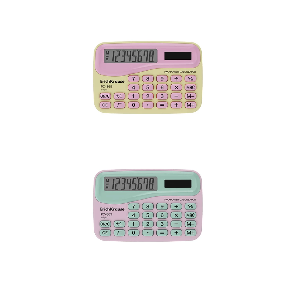 Pocket Calculator 8 Digits ErichKrause PC-869 Floral Soul, Assorted
