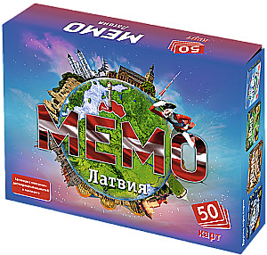 Gra planszowa - Memo Łotwa (50 kart jednoznacznych)