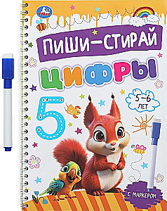 Numbers. 5-6 years. Write-Erase. Spiral Workbooks with Marker