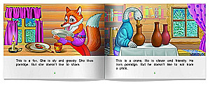 Lesen wir zusammen. Niveau 1. Der Fuchs und der Kranich. (auf Englisch)