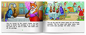 Lesen wir zusammen. Niveau 1. Der Fuchs und der Kranich. (auf Englisch)