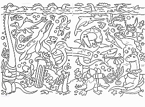 Spalvinimo knyga-vimmelbuch. Dinosaurų pasaulis
